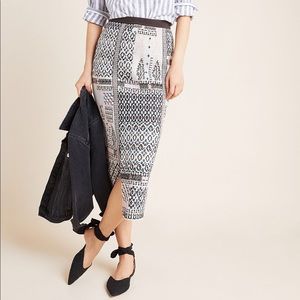 Avery Embroidered Pencil Skirt from Anthropologie